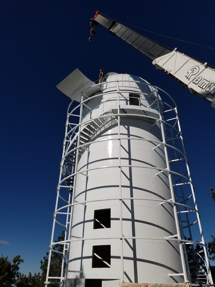Installation of first telescope underway