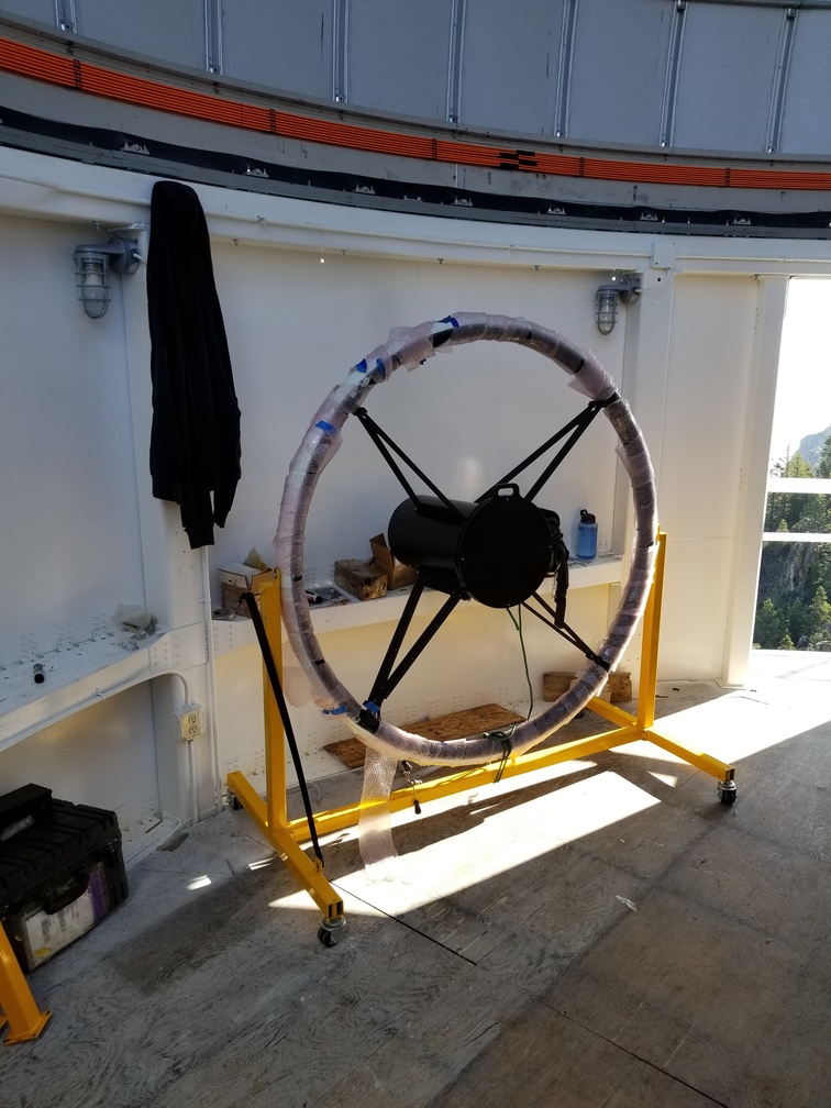 Crane work complete for telescope installation, wrapping up enclosure construction work.