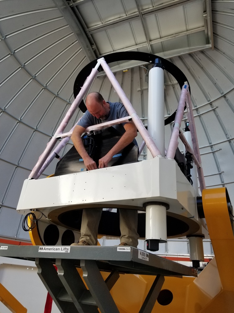 Telescope at Site #2 nearly ready for installation of optics